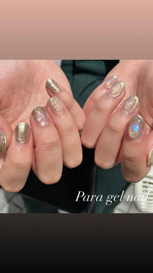 ネイル ジェルネイル パラジェル 淡色ネイル 🎀moeのネイルデザイン