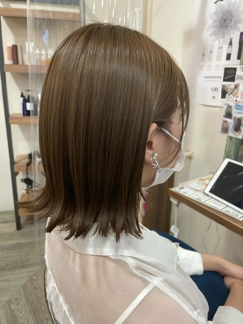 ミディアム 縮毛矯正 ルプラボウ /小見山琴衣のヘアスタイル