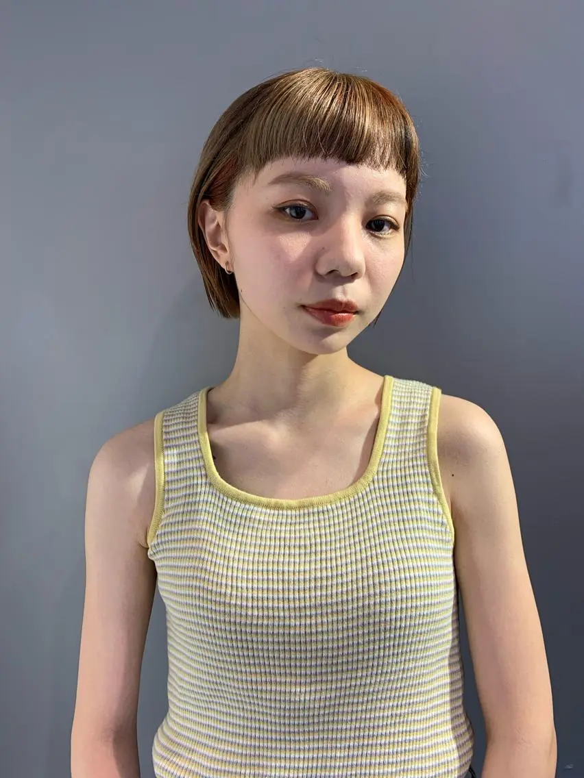 ショート カラー ヘアカラー 美髪・シールエクステ ホソタニリョウコのヘアスタイル