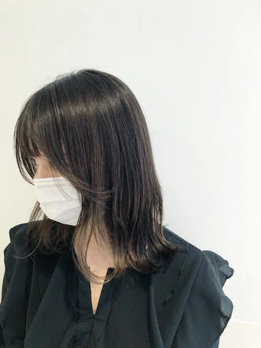 ミディアム カラー ベージュカラー ブラウンカラー ブラウンベージュ カット ヘアカラー トリートメント 髪質改善/顔まわり 石原のヘアスタイル