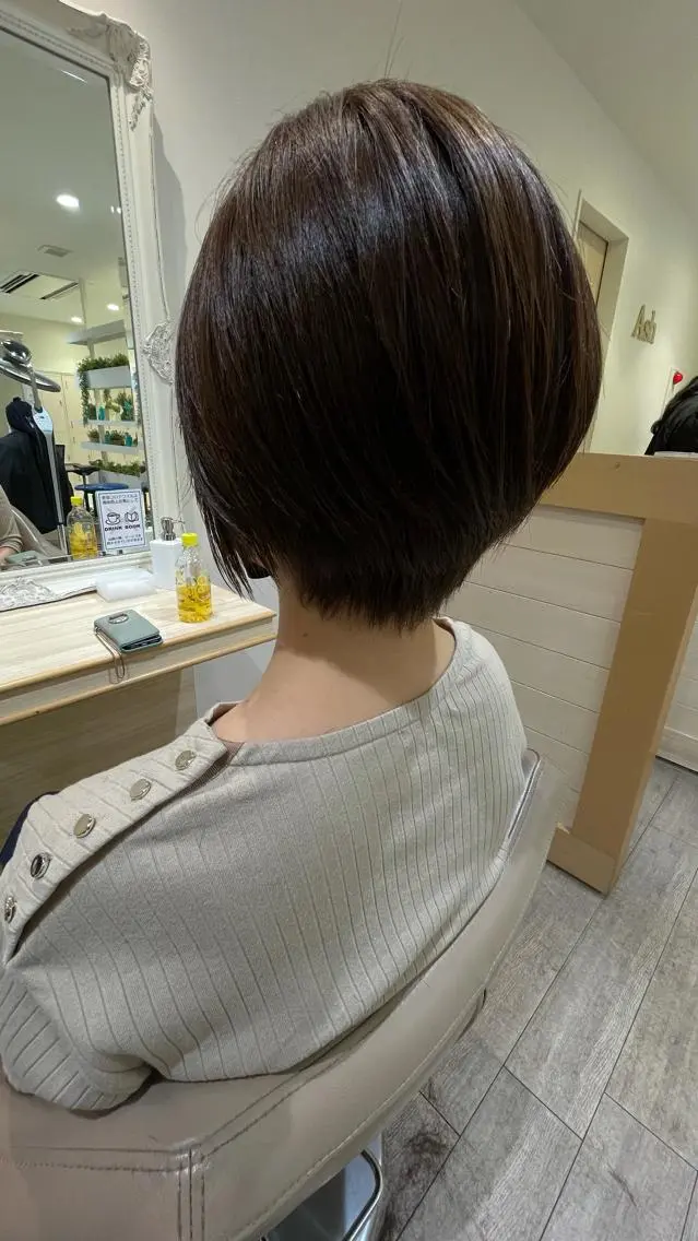 ショート 縮毛矯正 トリートメント 店長     押野 勇也のヘアスタイル