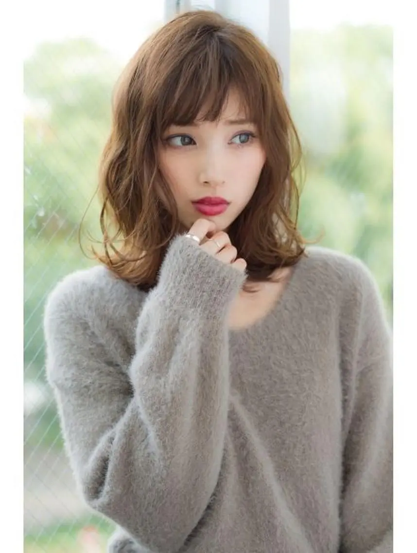 セミロング カラー パーマ 【公式】amble luxe池袋東口🩷のヘアスタイル
