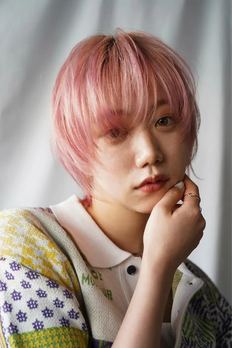ショート カラー ピンクカラー メンズブリーチ カラーhirokoのヘアスタイル