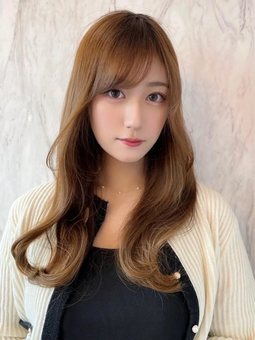 ロング カラー 上品ヘア🤍顔周り/ レイヤー✨/林遼一郎のヘアスタイル