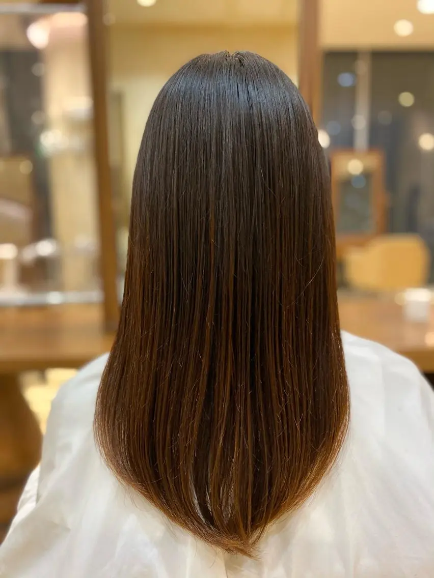 セミロング カラー トリートメント 地毛風ストレート/ 髪質改善/セキネのヘアスタイル