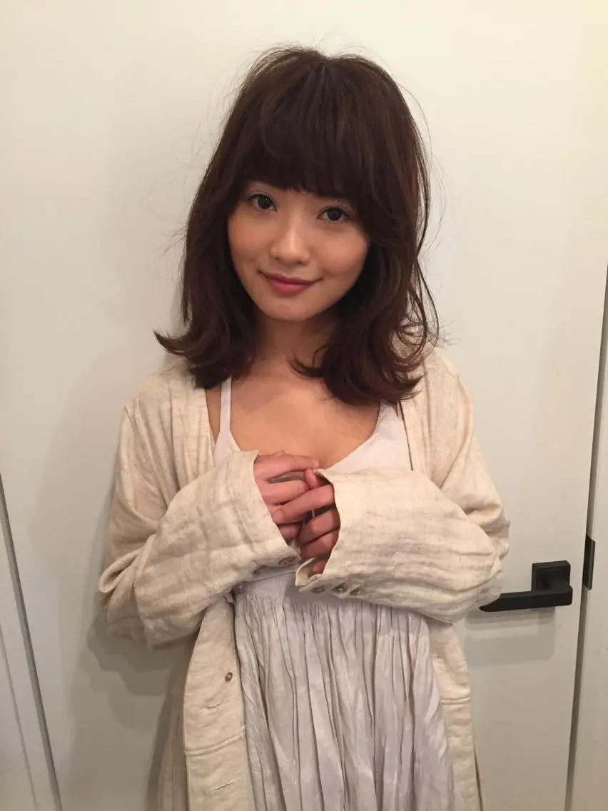 ミディアム カラー ブラウンカラー 奥野 紗弓のヘアスタイル