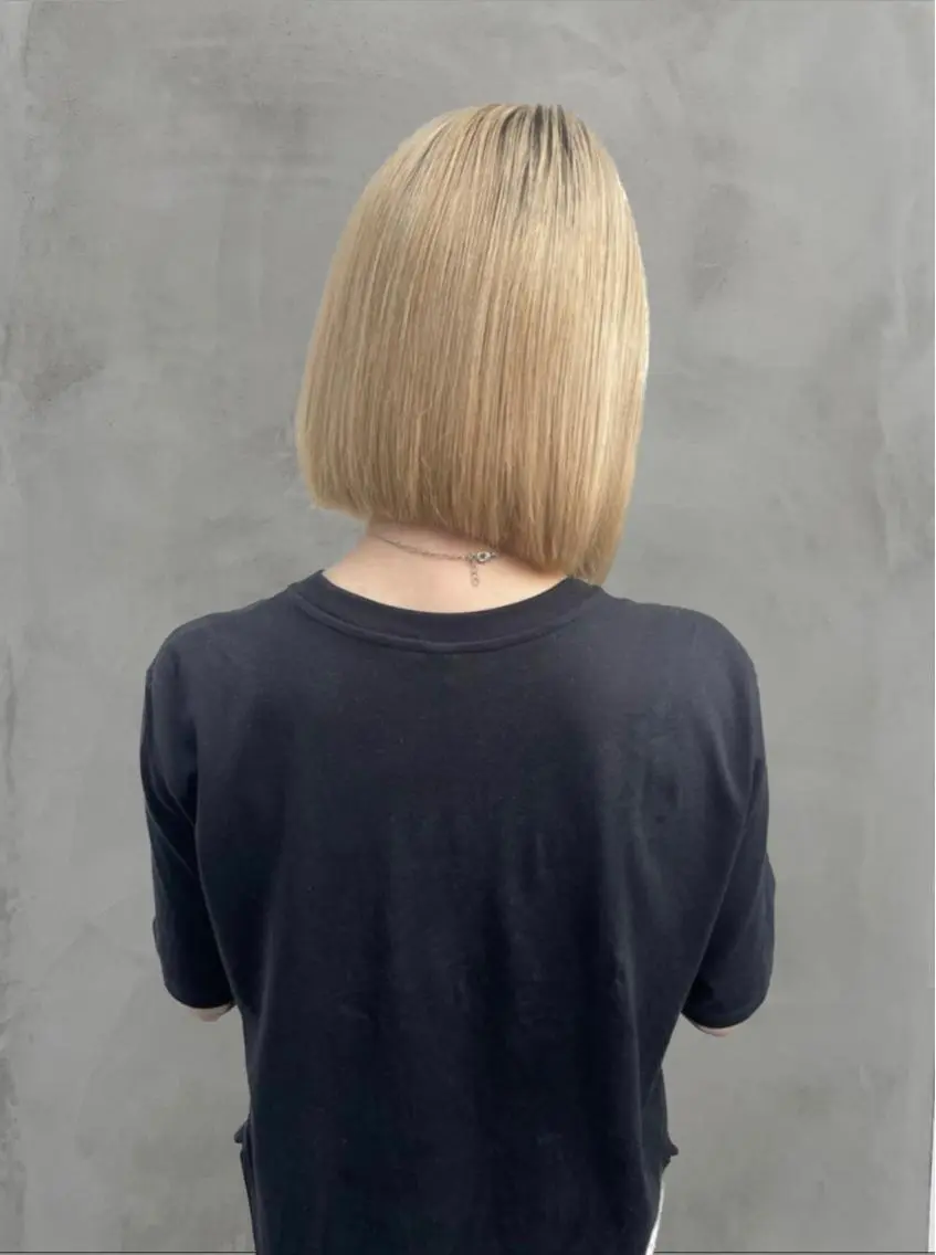 ミディアム ヘアアレンジ カット ヘアカラー トリートメント coco♡ 韓国hairのヘアスタイル