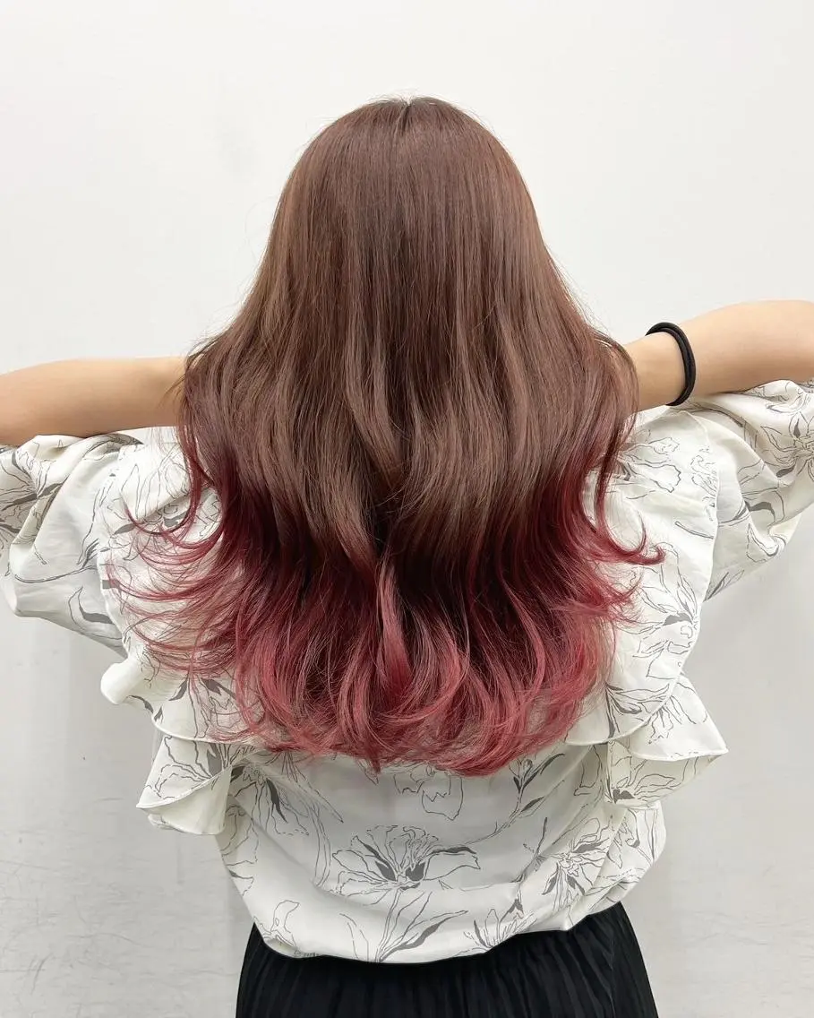 ロング カラー ヘアカラー トリートメント 【公式】amble luxe池袋東口🩷のヘアスタイル