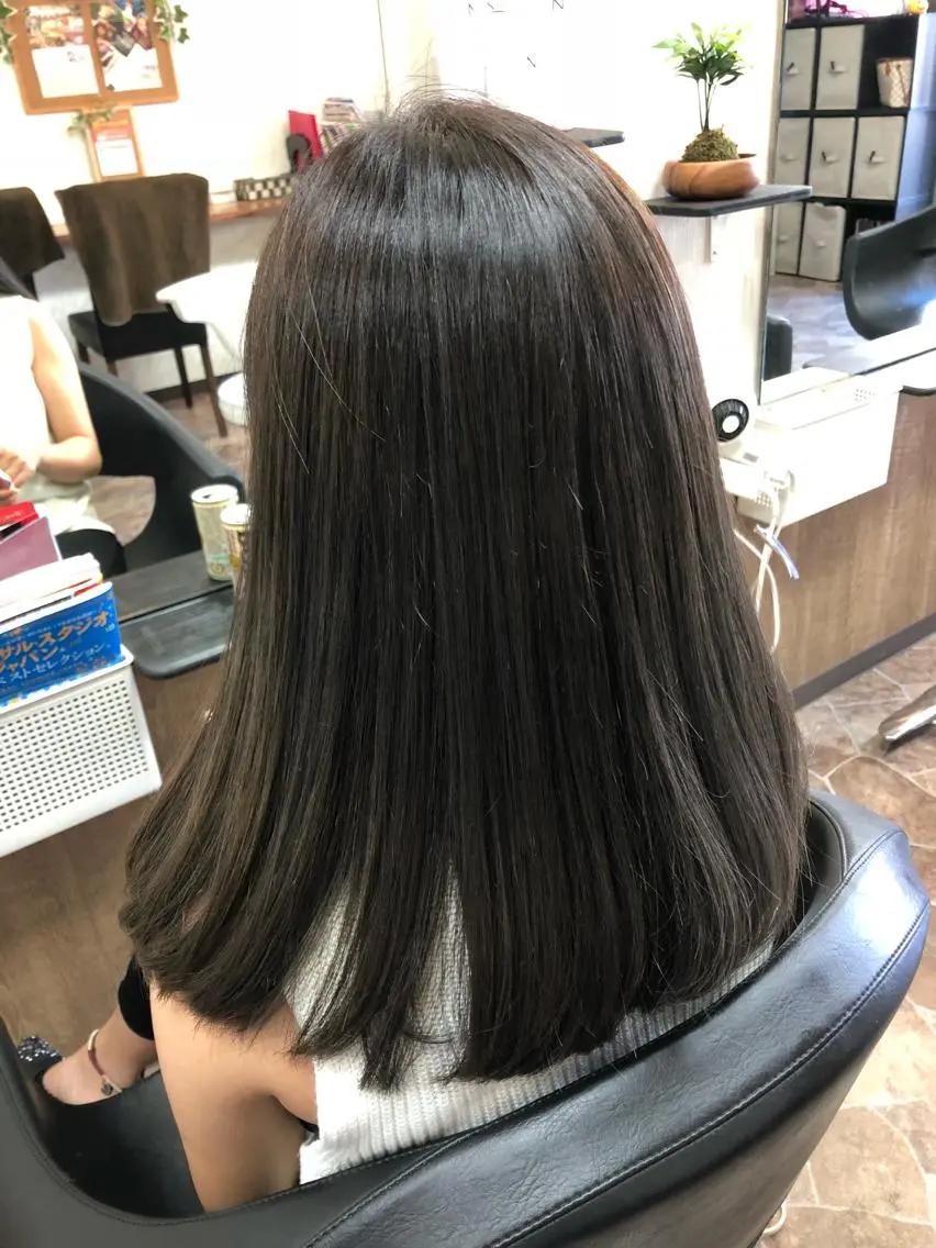 ロング カラー カット ヘアカラー 縮毛矯正 ヘアサロンオスカー 岸和田蛸地蔵店のヘアスタイル