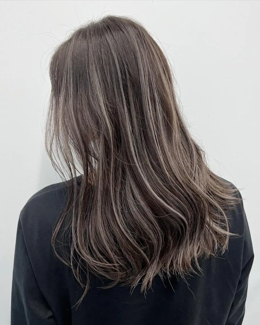 カラー ロング ヘアカラー トリートメント 【公式】amble luxe 中野のヘアスタイル