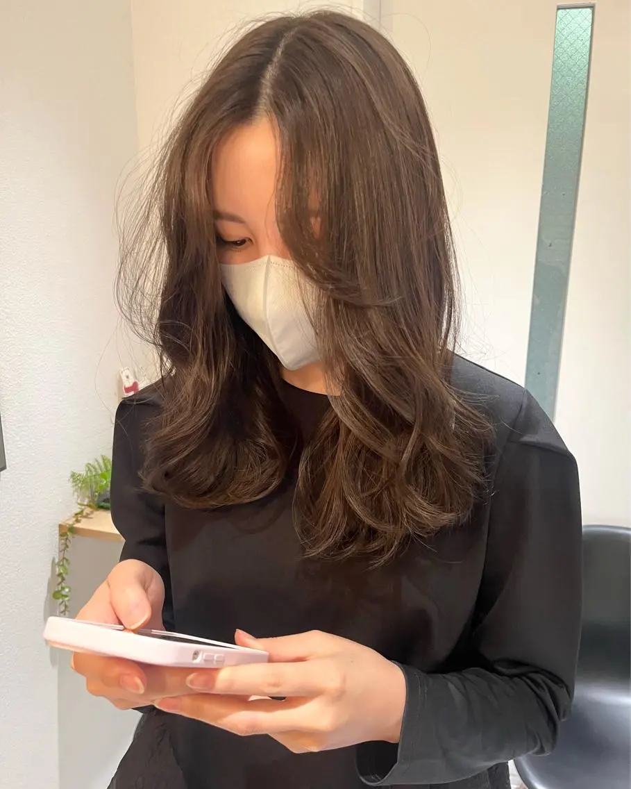 セミロング カラー 武樋 さやかのヘアスタイル