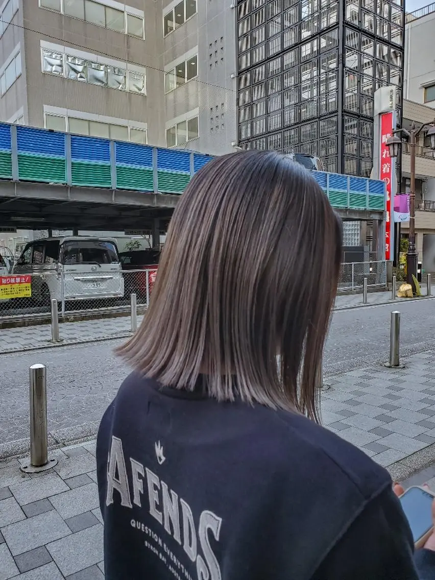 ミディアム カラー 竹尾 優斗のヘアスタイル