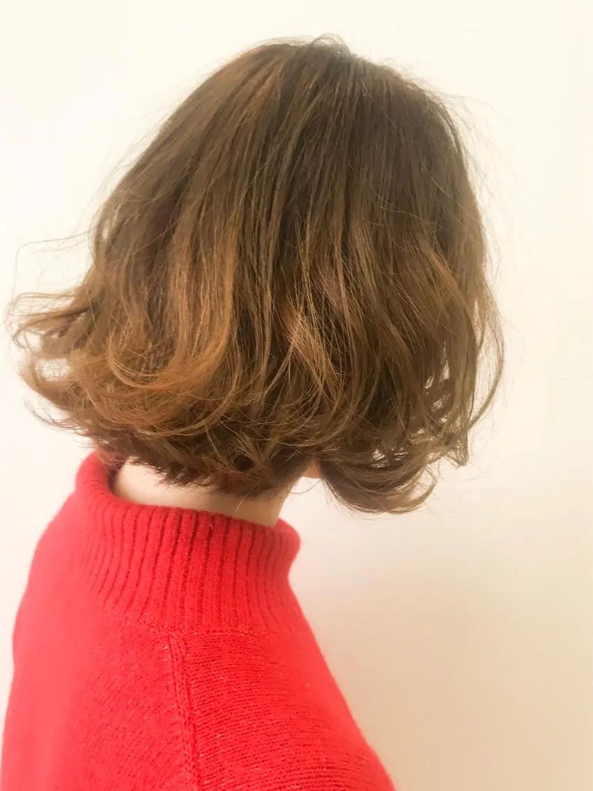 ミディアム パーマ ミディアムパーマ サロンディレクター  世古政男のヘアスタイル