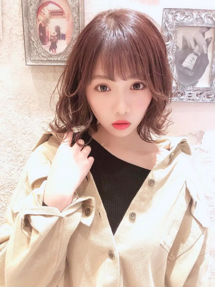 ミディアム カット ヘアカラー トリートメント 代表山口ひな 髪質改善のプロのヘアスタイル