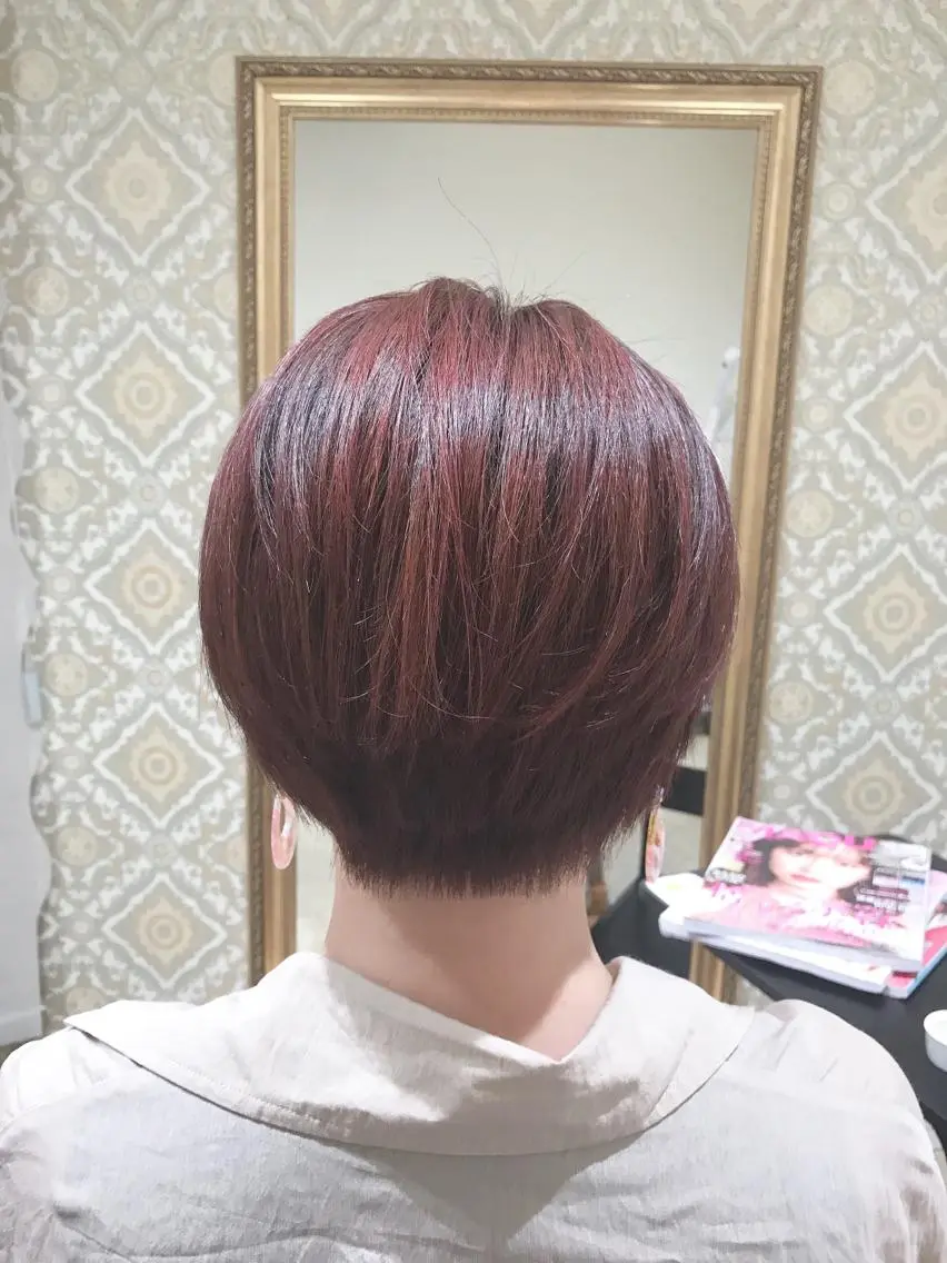 ショート カラー カット ヘアカラー アザマ　ヤスカツ _rosso 川口のヘアスタイル