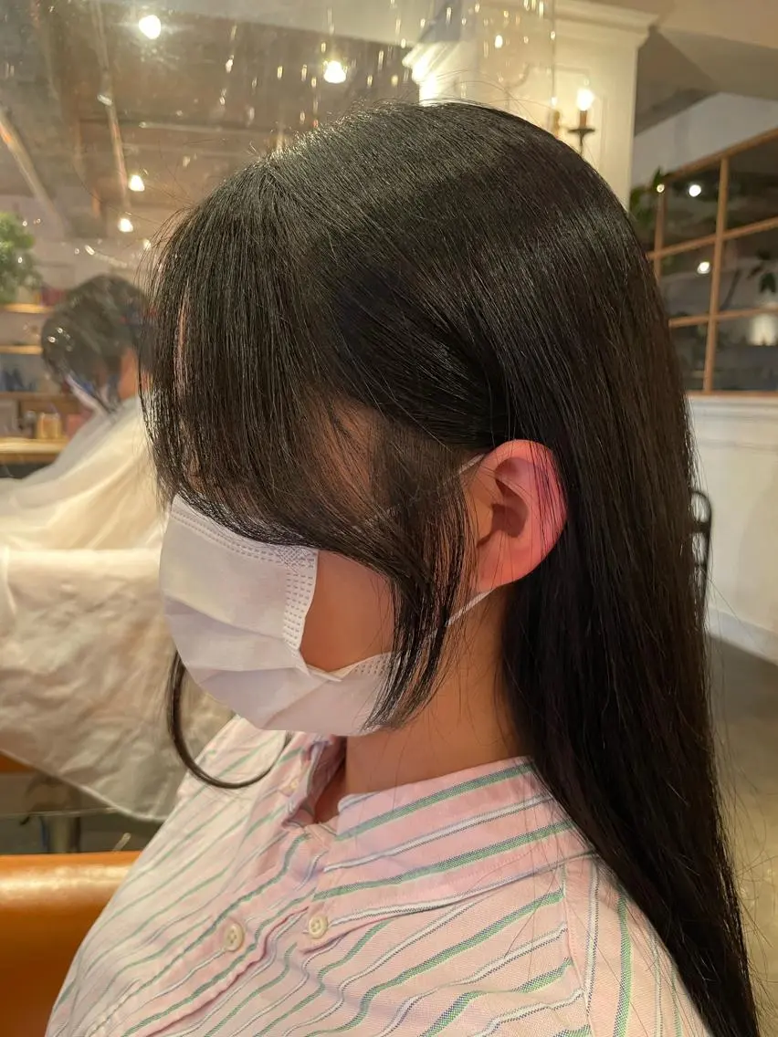 ミディアム ヘアアレンジ 顔周りカット 韓国風ヘア 韓国風カット/ 髪質改善 黒崎のヘアスタイル
