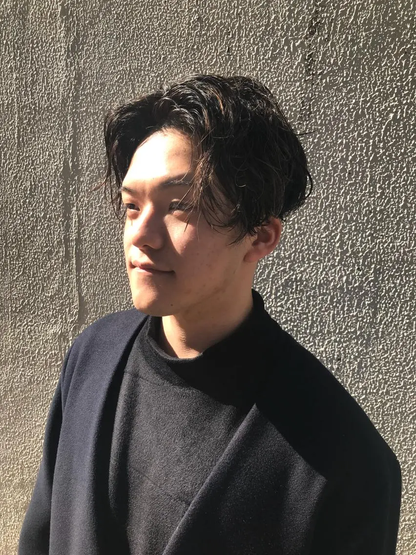 ショート パーマ メンズ カット Vir by browのヘアスタイル