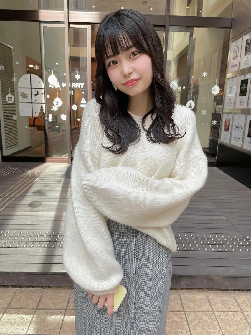 セミロング カラー カット ヘアカラー トリートメント 髪質改善will hairdesignのヘアスタイル