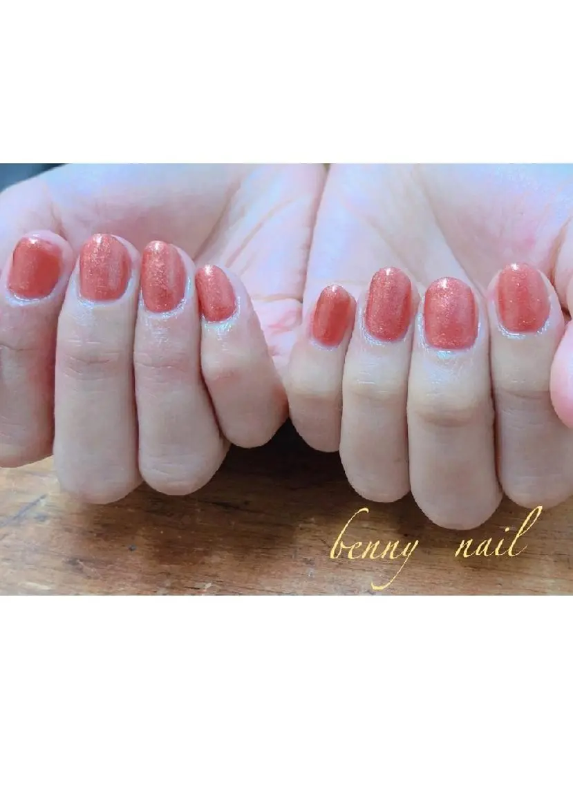ネイル ワンカラーネイル 最終受付23時半 benny nailのネイルデザイン