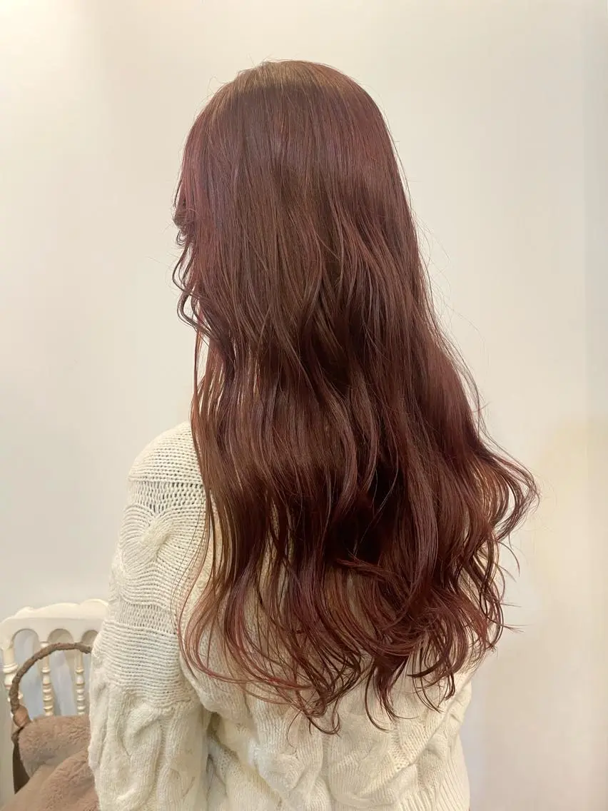 ロング カラー ピンクカラー レイヤーカット ローレイヤー カット ヘアカラー トリートメント HIROKI ”博多 /ボブのヘアスタイル