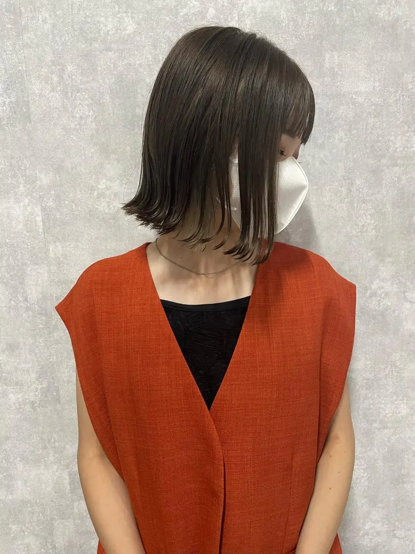 ショート 切りっぱなしボブ ショートボブ ハンサムショート 丸みショート アッシュ モテ髪/ボブ/ショー ト/アダチフウトのヘアスタイル