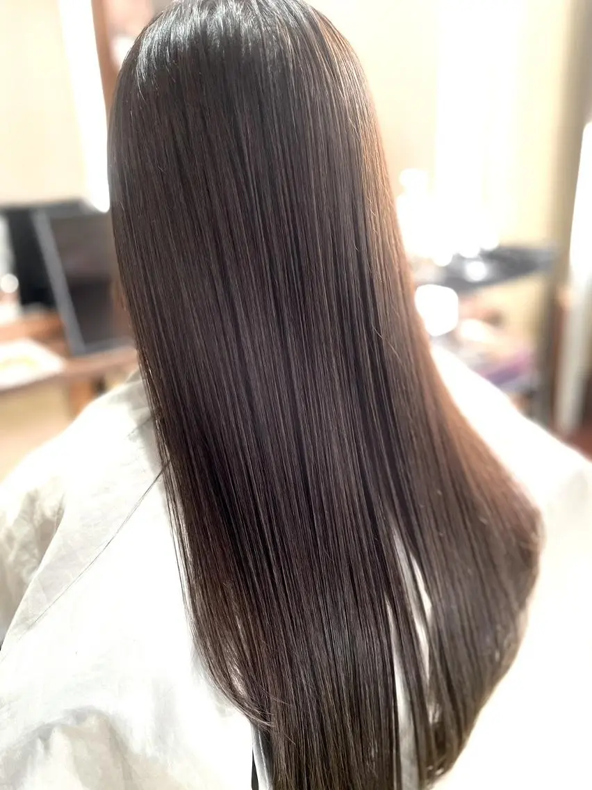 ロング パピヨンロゼ 髪質改善/酸性のヘアスタイル