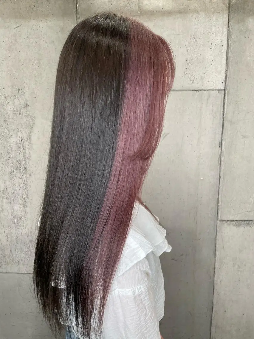 ロング ヘアカラー トリートメント 大内 志穂のヘアスタイル