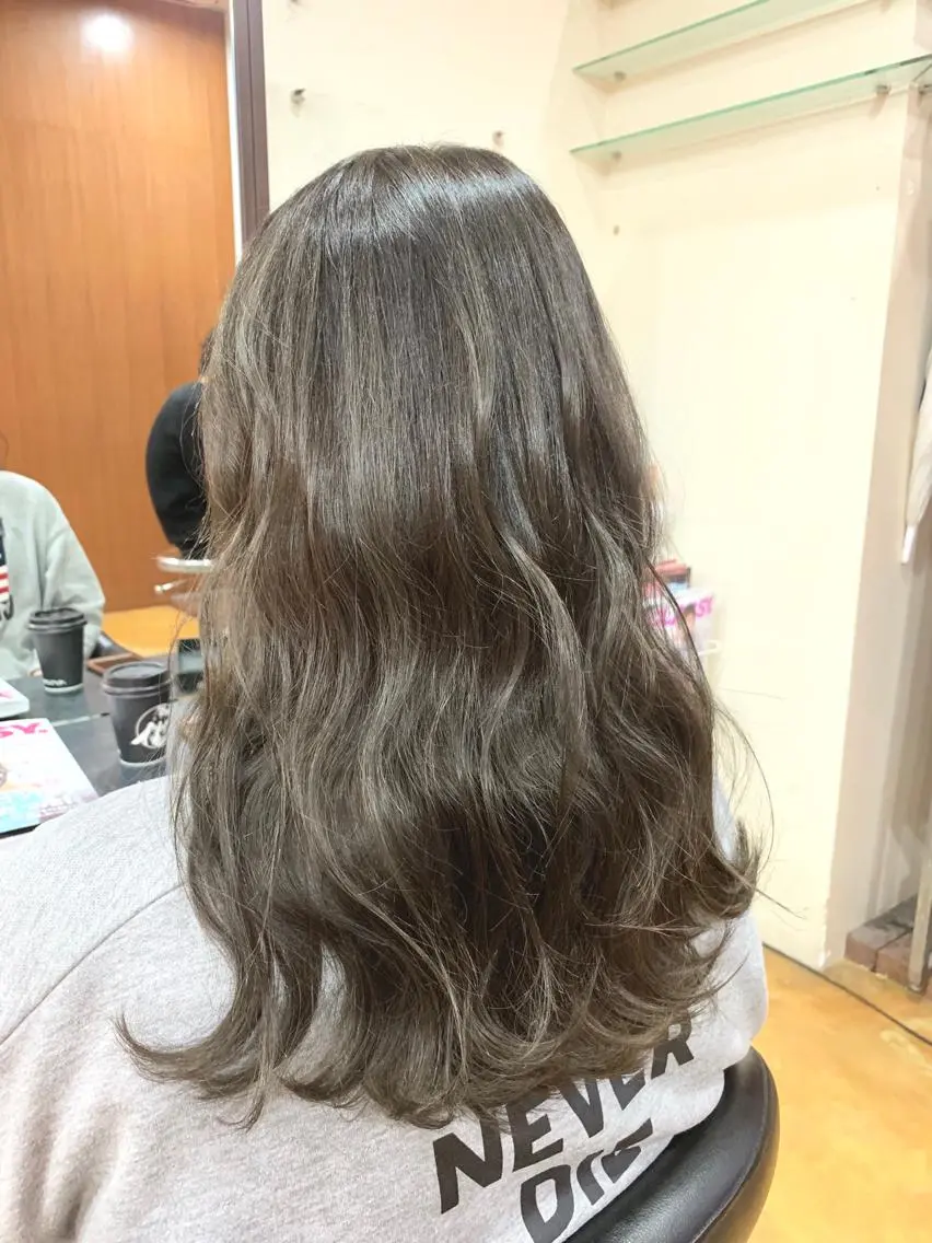 セミロング カラー ハイライトカラー ハイライト 韓国レイヤーカット★ 小林大樹のヘアスタイル