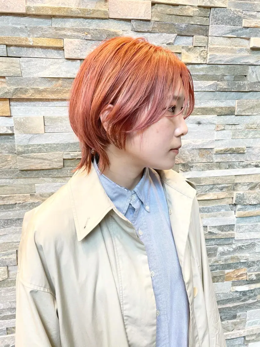 ミディアム カラー カット ヘアカラー トリートメント tatsumi/ボブ ウルフ/レイヤーのヘアスタイル