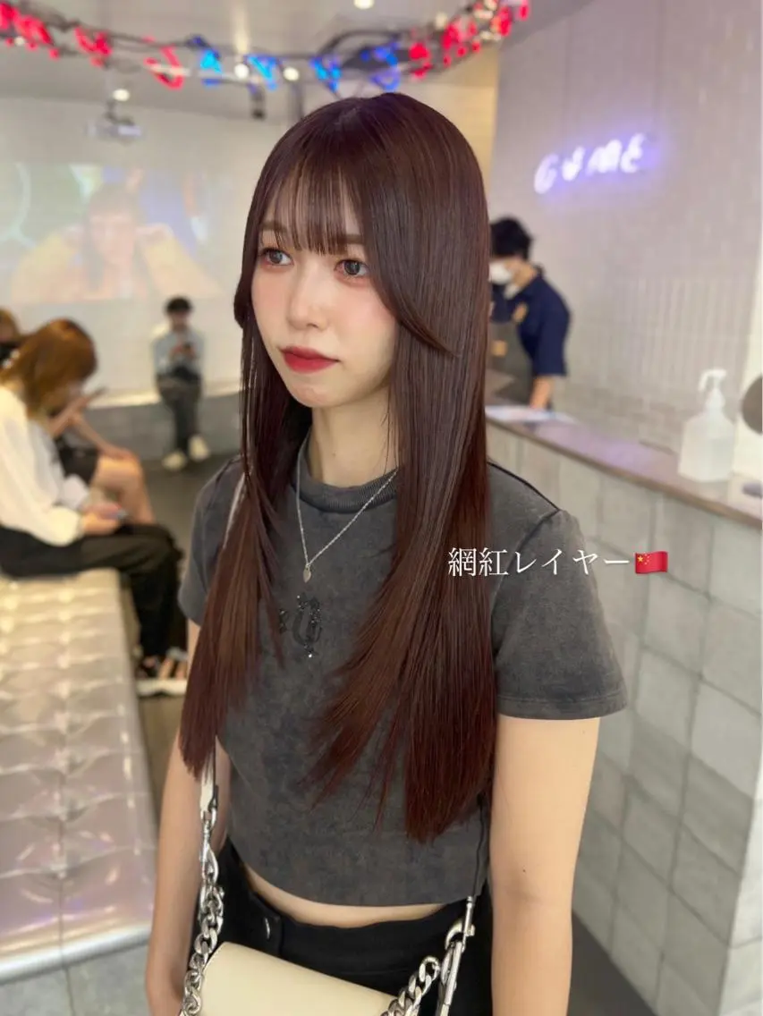 ミディアム カラー ヘアアレンジ レイヤーカット カット ヘアカラー トリートメント ヘアセット 天神レイヤーカット No.1💖マユカのヘアスタイル