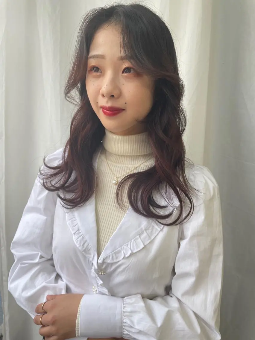 セミロング ヘアアレンジ 髙塚碧🇰🇷 韓国ヘア🎗️のヘアスタイル