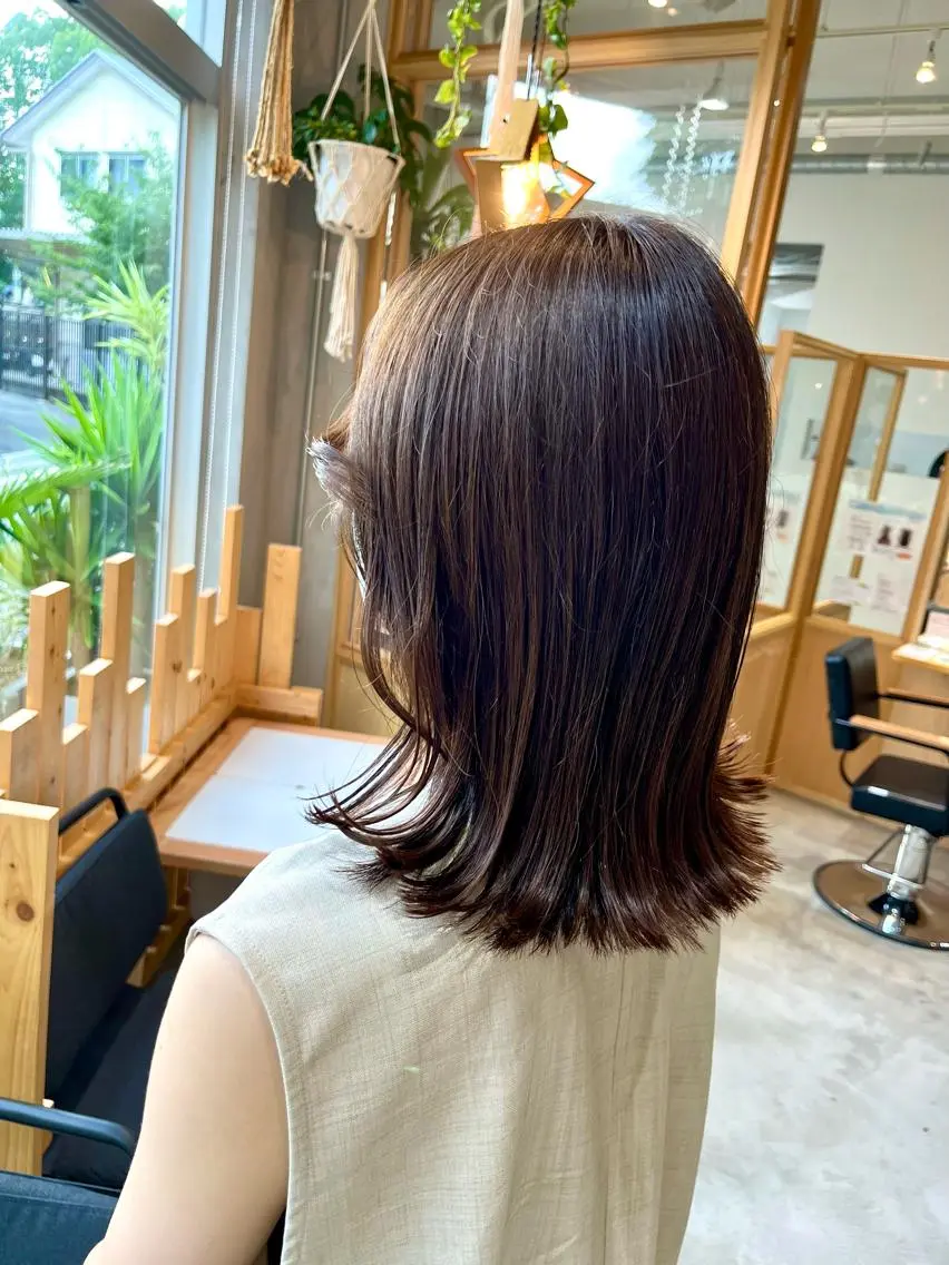 ミディアム カラー 透明感カラー attrait Ryusukeのヘアスタイル