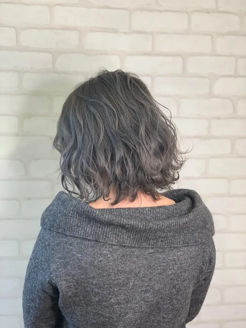 ミディアム カラー ブルーカラー ブルージュ 透明感カラー グラデーションカラー グレージュ カット ヘアカラー トリートメント ✨艶髪✨透明感✨ 山内大樹のヘアスタイル