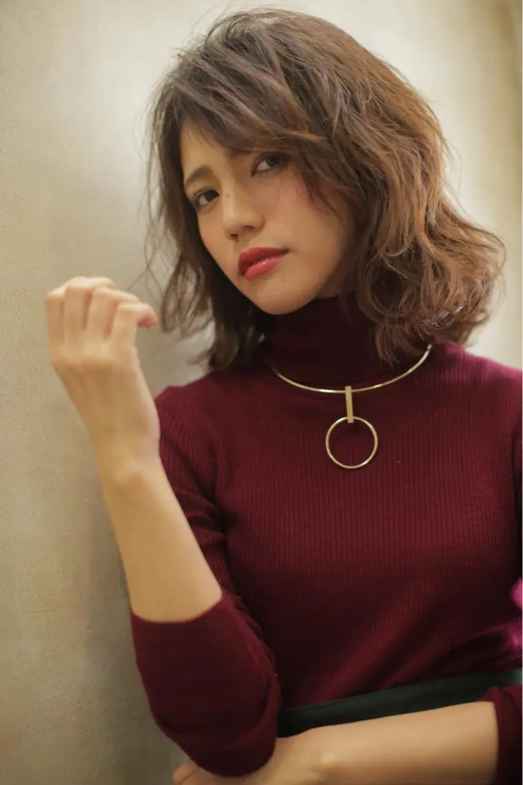 ミディアム カラー ブラウンカラー レッドカラー レッドブラウン Lee 甲子園のヘアスタイル