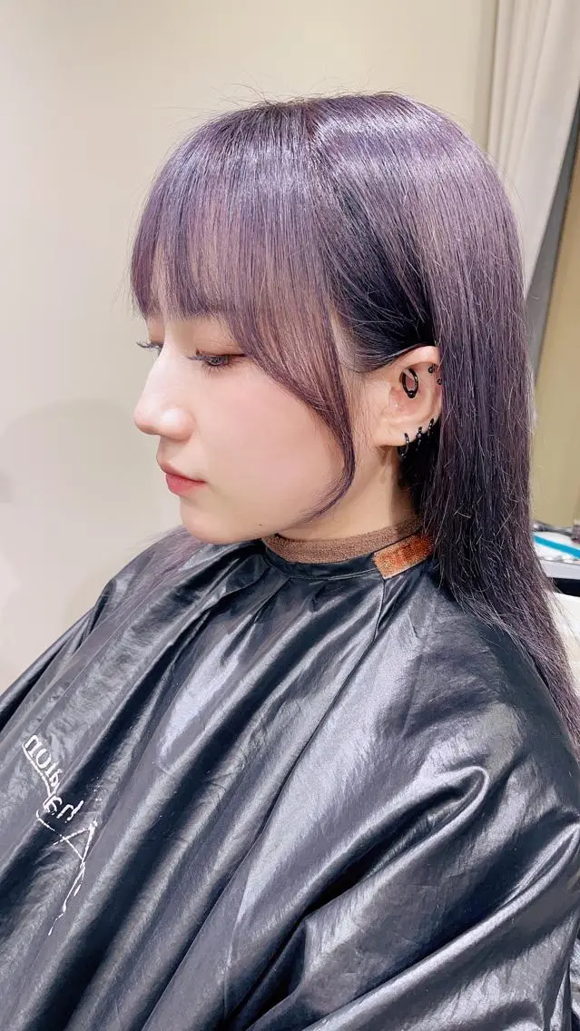 ミディアム ヘアカラー 渋谷🤍ブリーチ エクステ🤍アミルのヘアスタイル