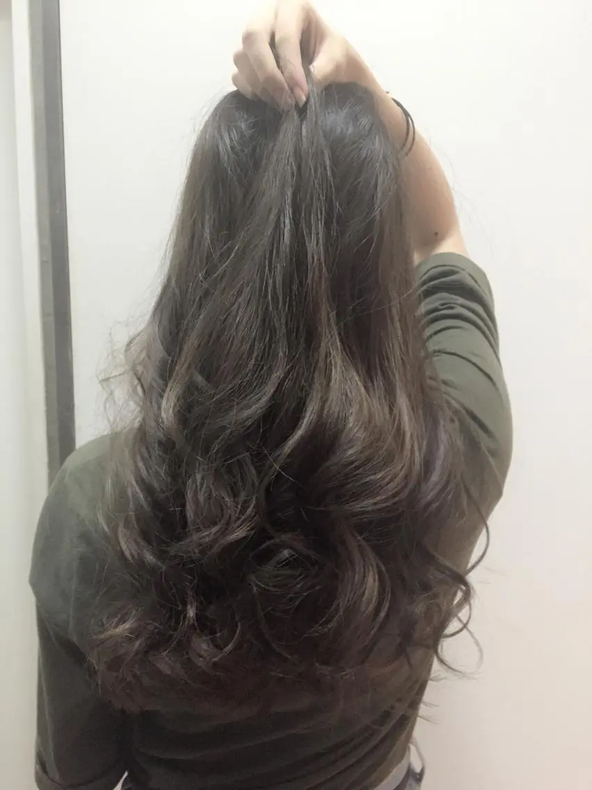 セミロング カラー アッシュ ネイビーカラー 縮毛矯正×髪質改善 店長 DAITOのヘアスタイル