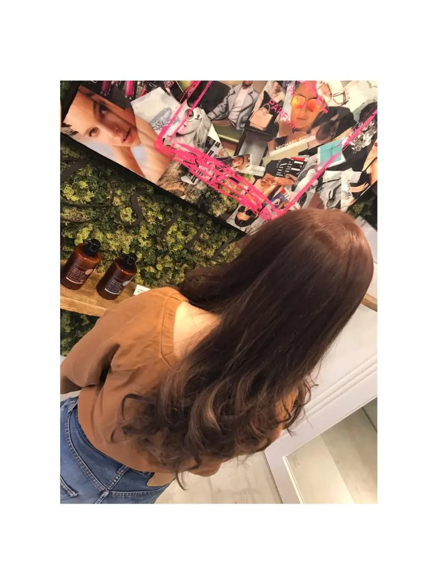 ロング カラー ヘアアレンジ ベージュカラー イルミナカラー ピンクカラー ピンクベージュ イエローカラー shi hoのヘアスタイル