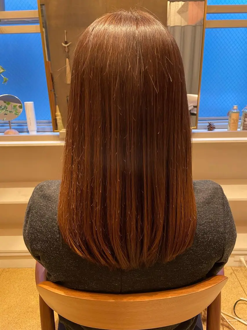 ロング カラー 【髪質改善】【美髪】 【ツヤ髪】ほしのちりのヘアスタイル