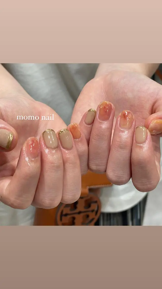 ネイル ハンドネイル 淡色ネイル 🎀moeのネイルデザイン