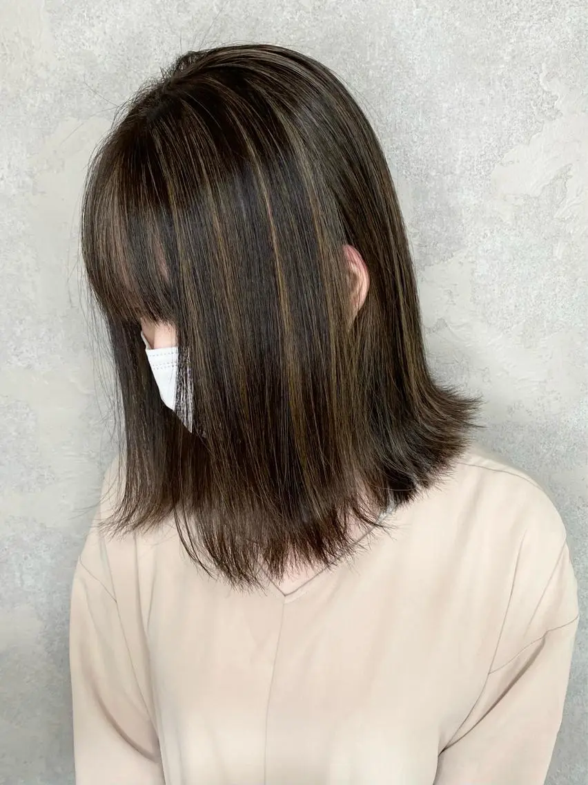 セミロング ハイライト 🌾内山 龍介🌾のヘアスタイル