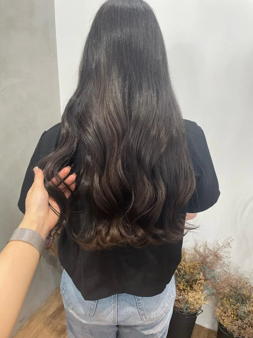 ロング カラー ヘアアレンジ ヘアカラー トリートメント coco♡ 韓国hairのヘアスタイル