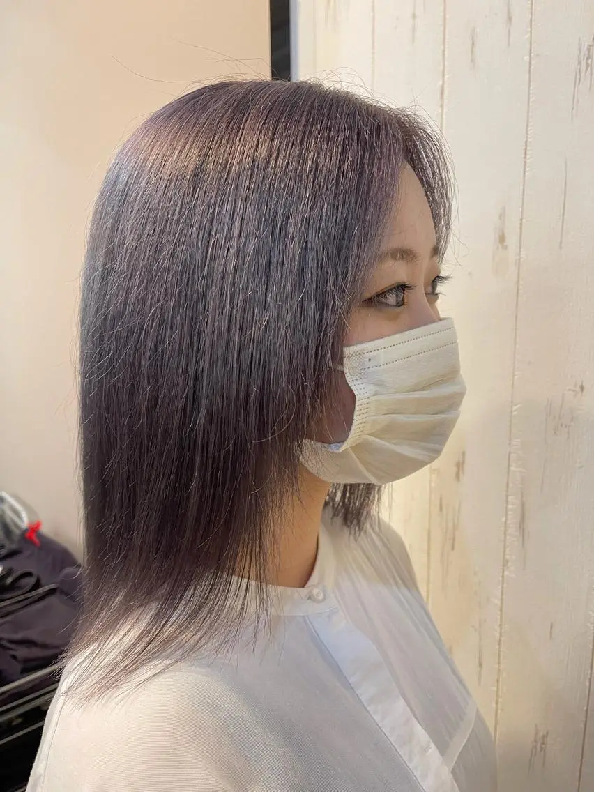 ミディアム カット ヘアカラー トリートメント Assemble YUYAのヘアスタイル