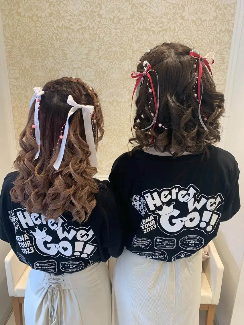 ロング ヘアアレンジ ハーフアップ 宮永 璃沙のヘアスタイル