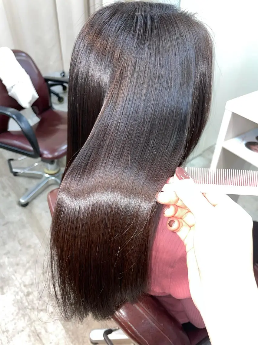ロング カラー トリートメント 韓国ヘア🤍髪質改善 🇰🇷AKANEのヘアスタイル