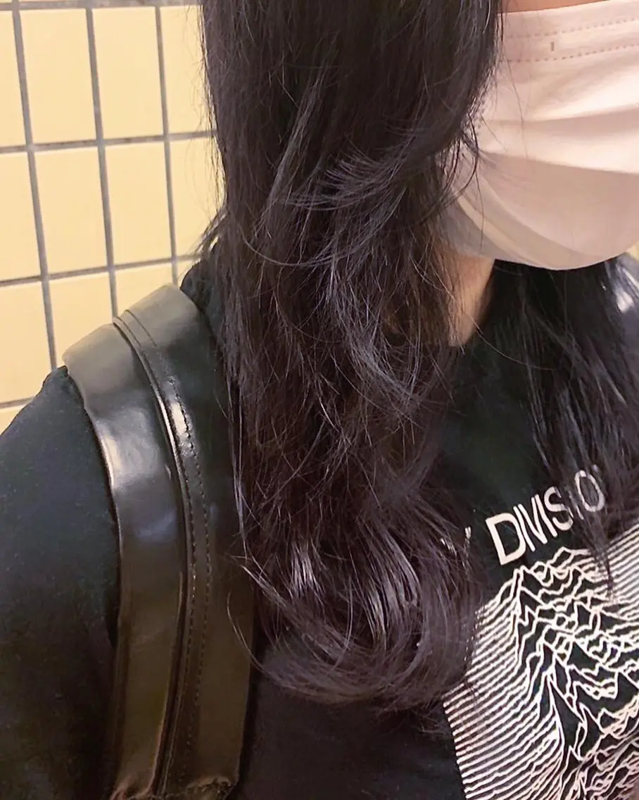 ミディアム カラー ブリーチ ブリーチなしカラー パーマ美容師 hanaのヘアスタイル