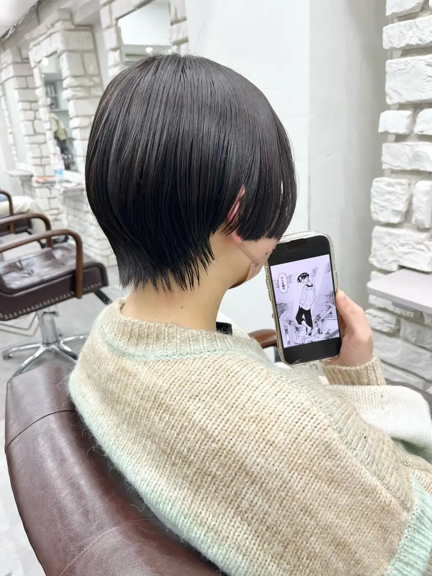 カラー グレージュ カット ヘアカラー トリートメント 天王寺韓国ヘア 小山歓実のヘアスタイル