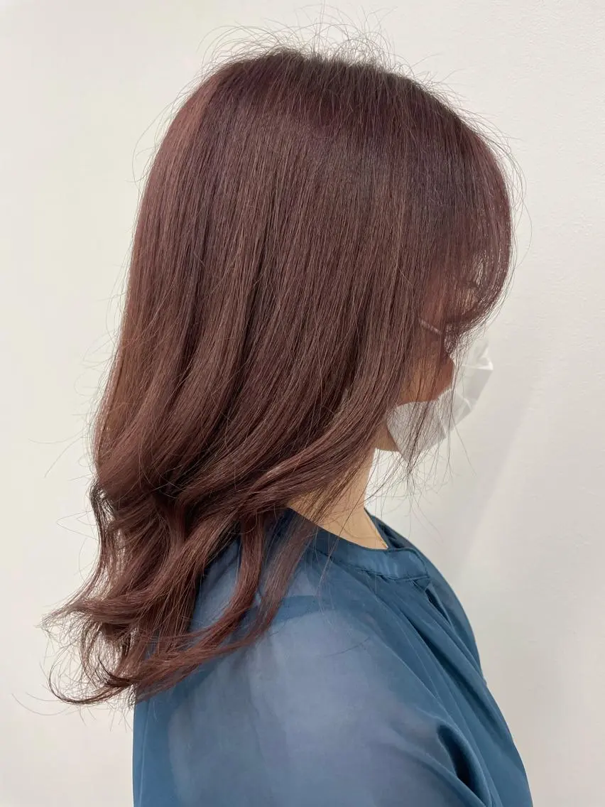 ミディアム カラー ヘアアレンジ ブリーチ ダブルカラー ラベンダーカラー ピンクカラー ピンクラベンダー 透明感/艶髪/💖 トレンドスタイル💖のヘアスタイル