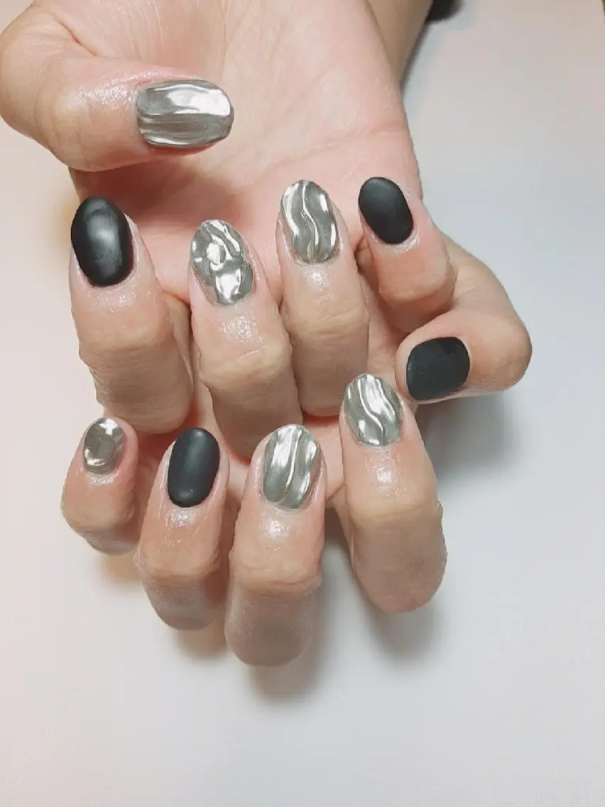 ネイル マットネイル ミラーネイル owlnail /持込みデザイン専門のネイルデザイン