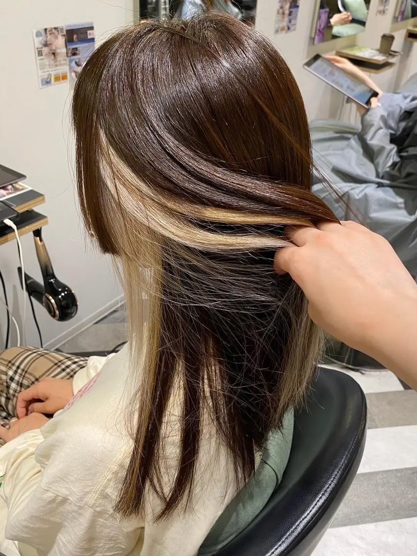 カラー セミロング カット ヘアカラー トリートメント 似合わせカット 銀座/アライ カズヤのヘアスタイル