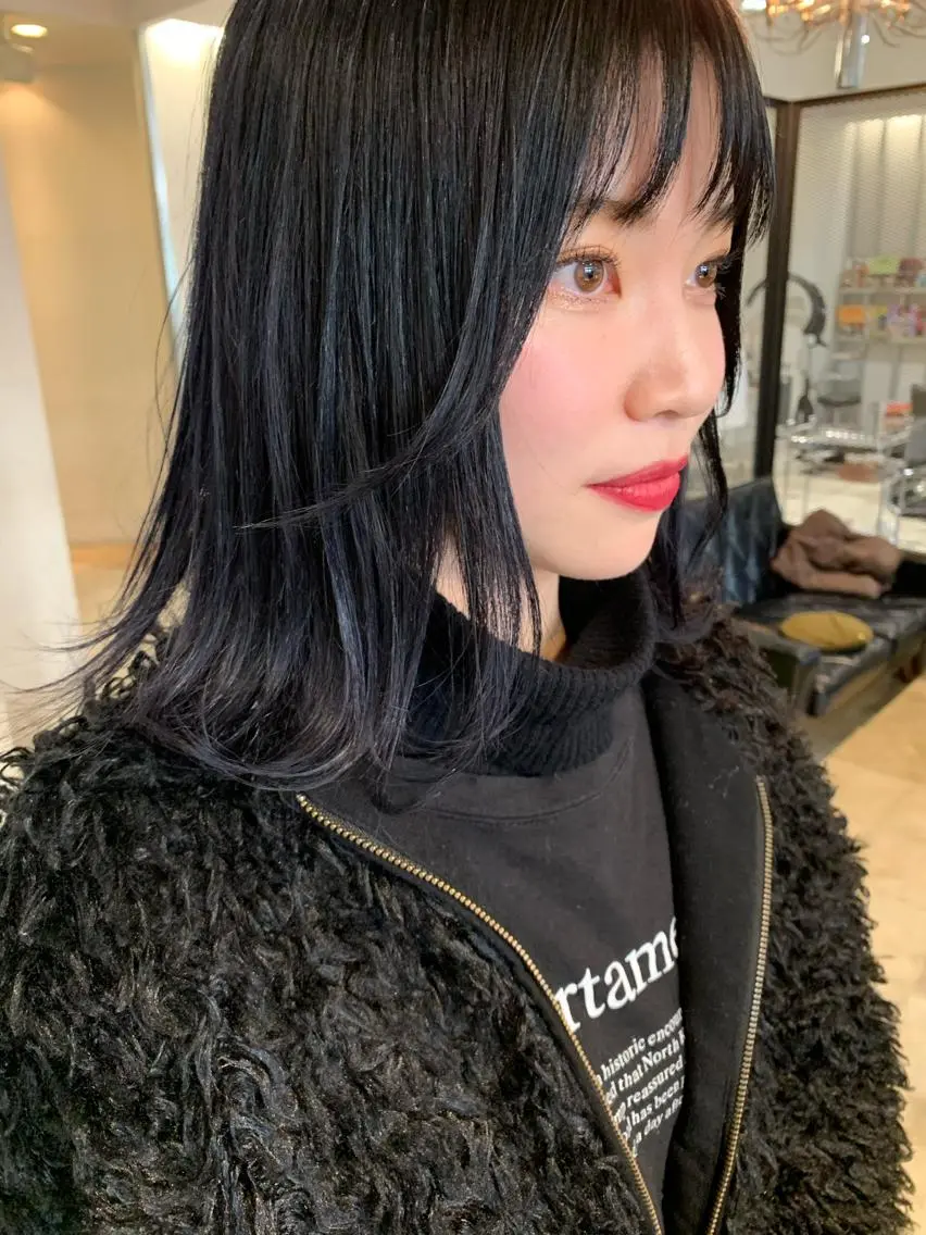 ミディアム カラー ダークグレー ヘアカラー 林下 大輔のヘアスタイル